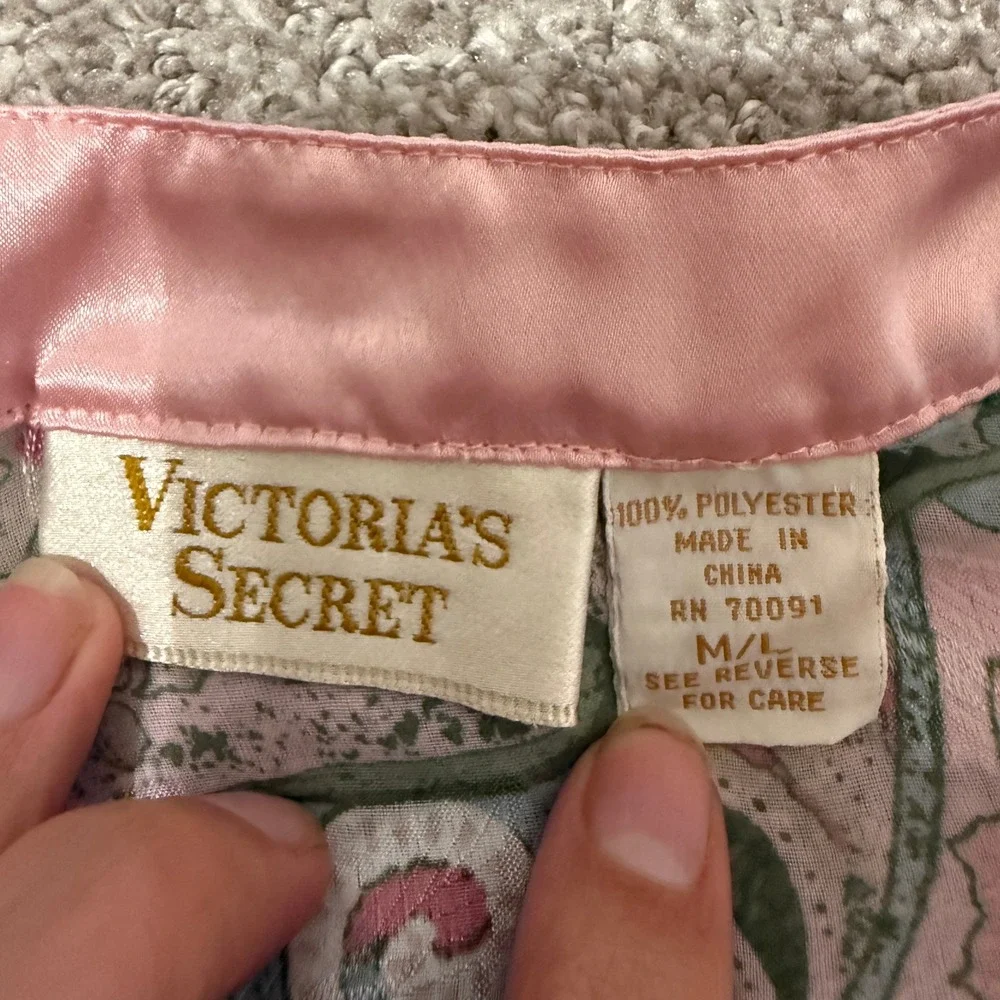 Vintage Victoria's Secret Gold Label Paisley Floral Top Dress Coquette Regency
